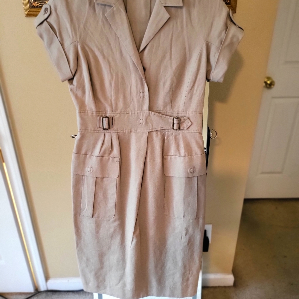 Aviator Khaki Knee High Dress